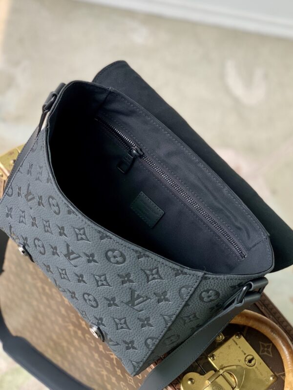 Christopher Messenger Bag – Black Monogram Taurillon Leather