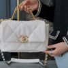White Quilted Chain-Handle Flap Bag