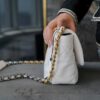 White Quilted Chain-Handle Flap Bag