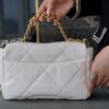 White Quilted Chain-Handle Flap Bag