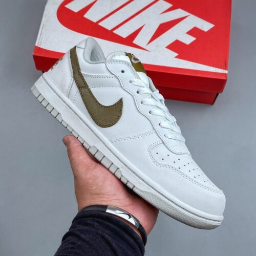 sy_no_7E7043DE59BB66068C992628BEEDEE18_0 Nike Dunk Low “White / Olive Swoosh” Sneakers