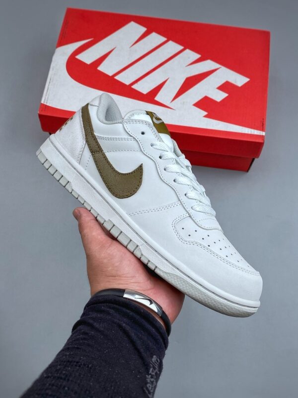 sy_no_7E7043DE59BB66068C992628BEEDEE18_0 Nike Dunk Low “White / Olive Swoosh” Sneakers