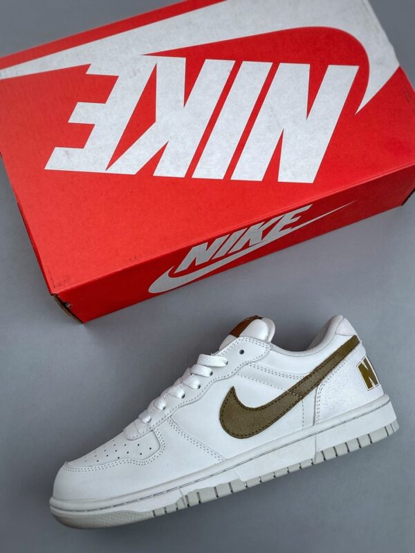 sy_no_7E7043DE59BB66068C992628BEEDEE18_2 Nike Dunk Low “White / Olive Swoosh” Sneakers