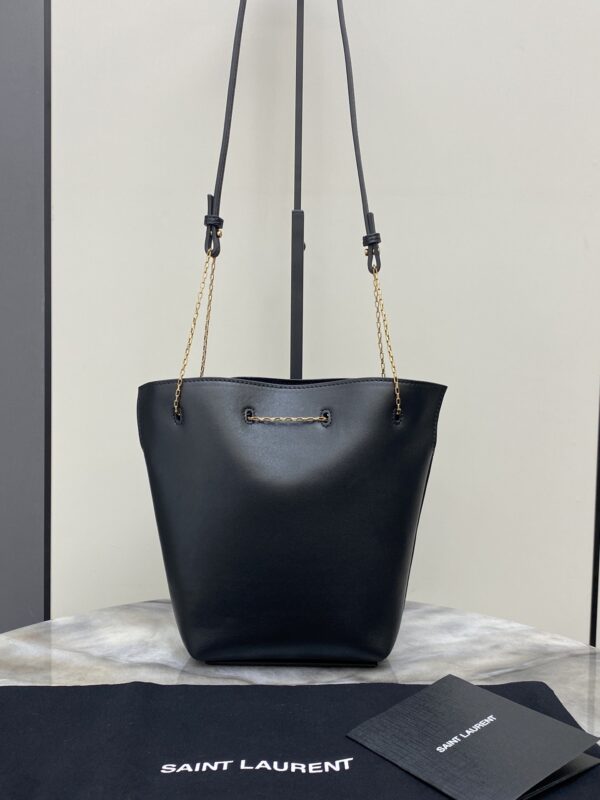 sy_no_7F074CDA1A1FFF1A05F930528B8D5828_1 YSL Pochon Mini Bucket Bag – Black Lambskin & Antique Gold