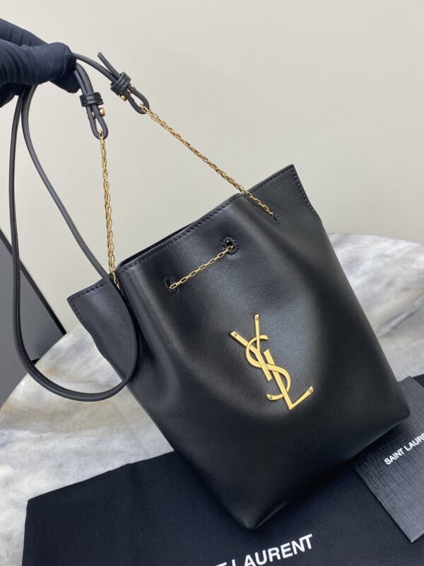 sy_no_7F074CDA1A1FFF1A05F930528B8D5828_4 YSL Pochon Mini Bucket Bag – Black Lambskin & Antique Gold