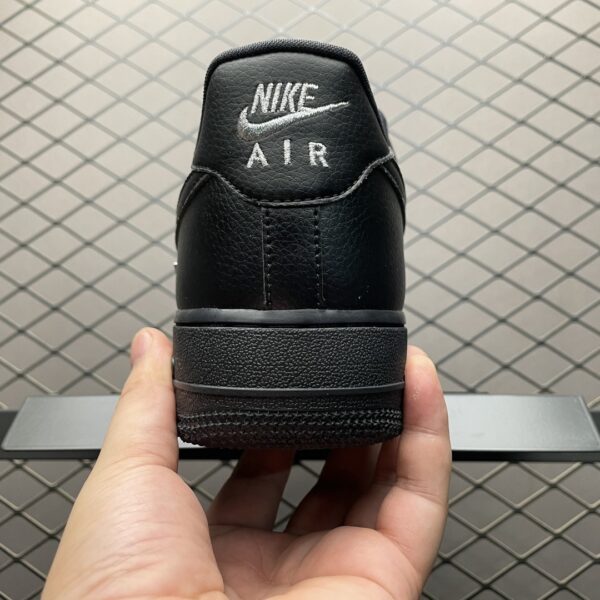 sy_no_7F31180DF1AE26DA7DE46869E5B79B27_1 Nike Air Force 1 Low '07 LX "Multi Metallic Swoosh" – Triple Black Metallic Accent Sneakers