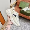 sy_no_7F5815E2E4EB510AFD17E649CF16BE46_1 Gucci Rhyton Leather Sneaker in Off-White with Black Interlocking G Logo