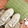 sy_no_7F5815E2E4EB510AFD17E649CF16BE46_4 Gucci Rhyton Leather Sneaker in Off-White with Black Interlocking G Logo
