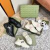 sy_no_7F5815E2E4EB510AFD17E649CF16BE46_8 Gucci Rhyton Leather Sneaker in Off-White with Black Interlocking G Logo