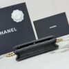 sy_no_7F9F1F7AAFB87273B555522F185EDB92_3 Black Quilted Textured Calfskin WOC Chain Wallet