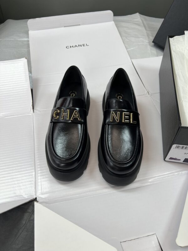 Black Patent Leather Chunky Platform Loafers