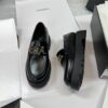 Black Patent Leather Chunky Platform Loafers