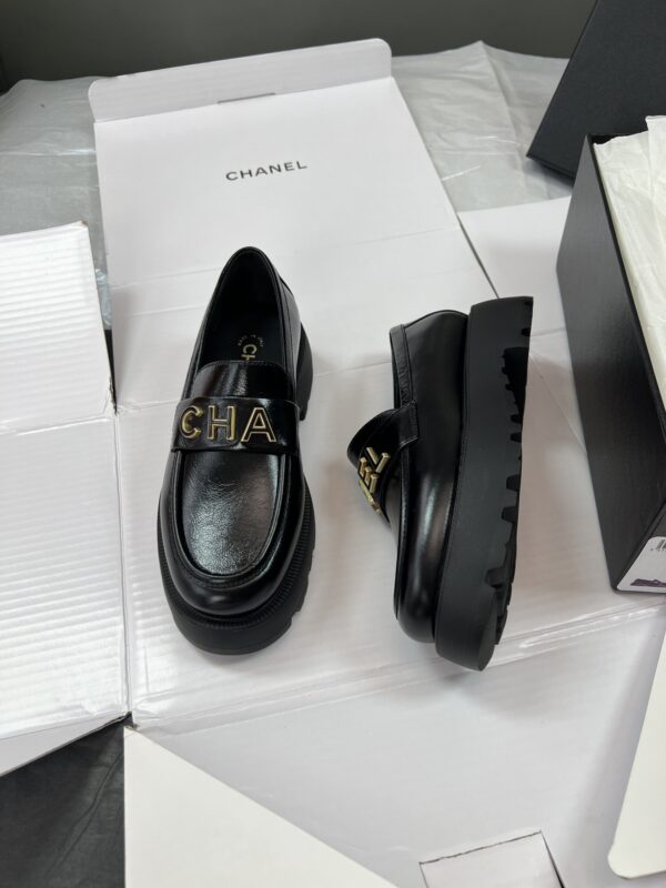 Black Patent Leather Chunky Platform Loafers