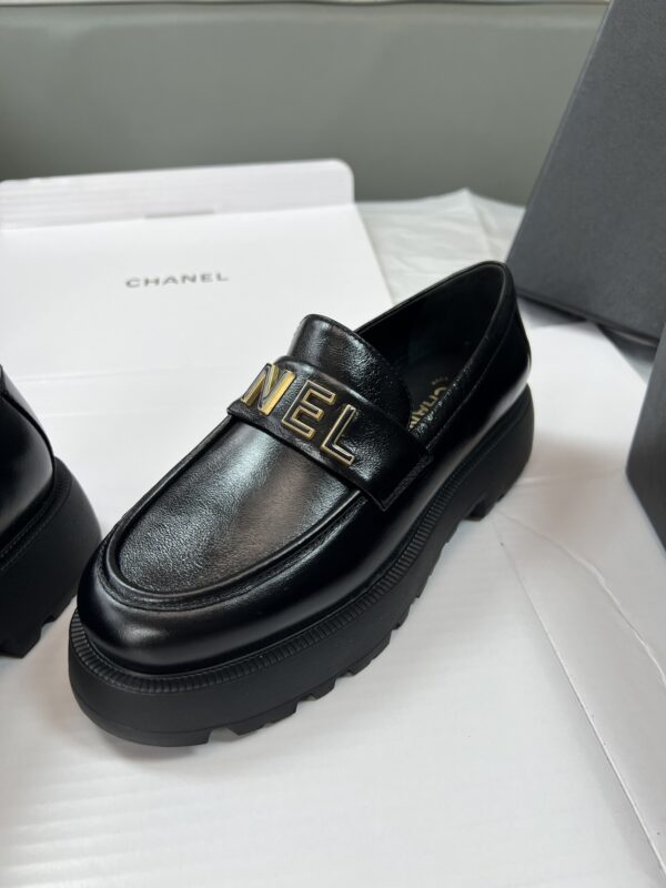 Black Patent Leather Chunky Platform Loafers