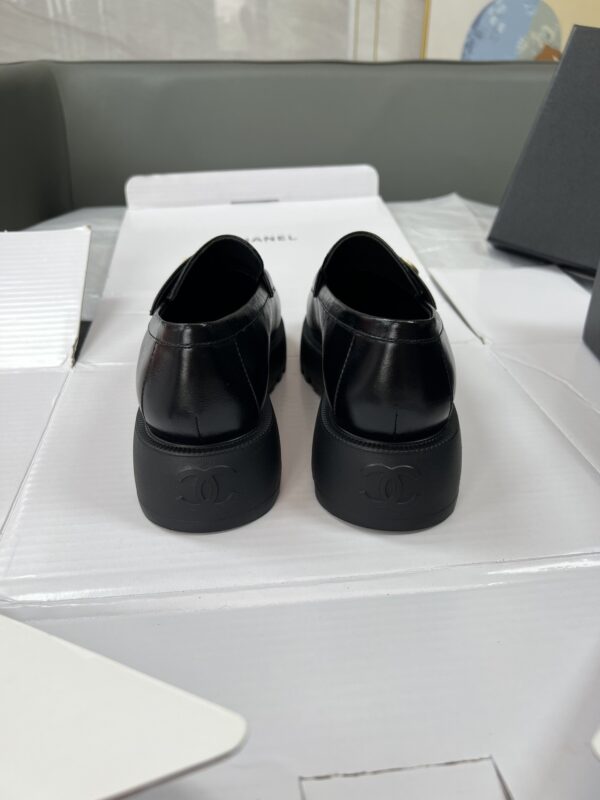 Black Patent Leather Chunky Platform Loafers