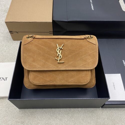 sy_no_80F53455E612BFA4F1934EFAE8F3DDA9_0 YSL Niki Medium Bag – Caramel Suede & Gold