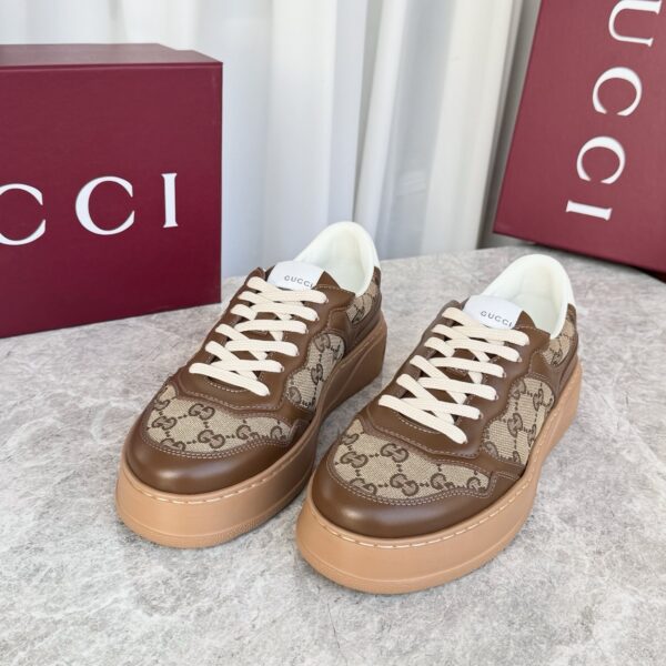 sy_no_82892142BF676947A8268B51DFB92739_1 Gucci MAC8 GG Canvas & Brown Leather Sneaker