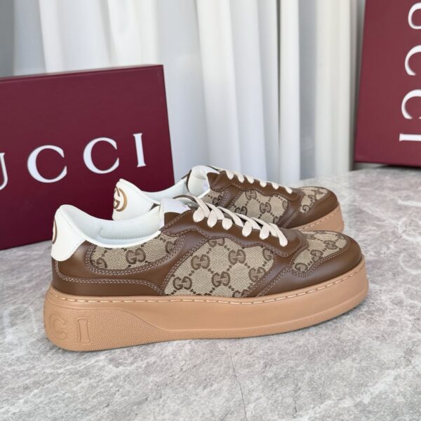 sy_no_82892142BF676947A8268B51DFB92739_3 Gucci MAC8 GG Canvas & Brown Leather Sneaker