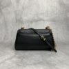 sy_no_83117E0FA85FFC95B75A824373B56FAF_1 Black Smooth Leather Gold-Hardware Flap Shoulder / Crossbody Bag