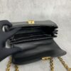 sy_no_83117E0FA85FFC95B75A824373B56FAF_7 Black Smooth Leather Gold-Hardware Flap Shoulder / Crossbody Bag