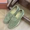 Loro Piana Summer Walk Loafers in Matcha Green Suede