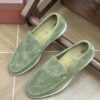 Loro Piana Summer Walk Loafers in Matcha Green Suede