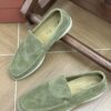 Loro Piana Summer Walk Loafers in Matcha Green Suede