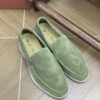 Loro Piana Summer Walk Loafers in Matcha Green Suede