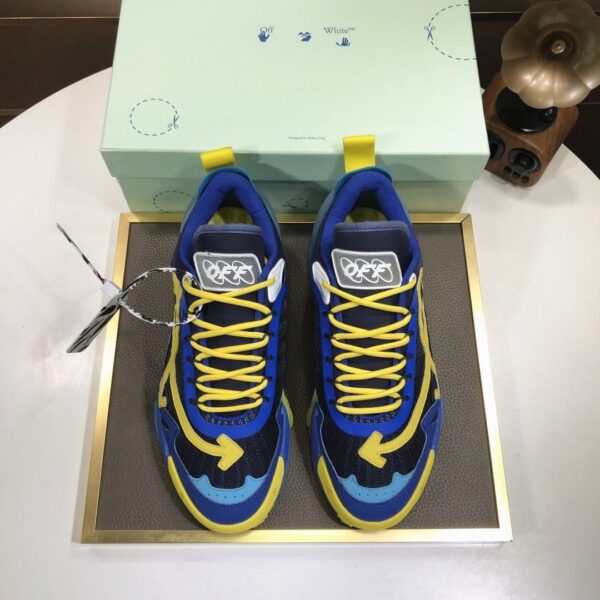 sy_no_8491BDF4EA6270C901488C007031DA20_2 Blue & Yellow Retro Trail Sneakers