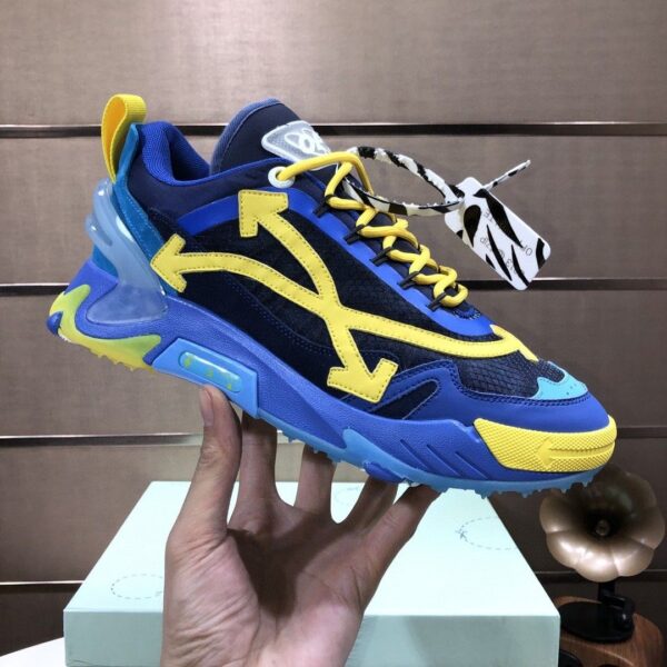 sy_no_8491BDF4EA6270C901488C007031DA20_3 Blue & Yellow Retro Trail Sneakers