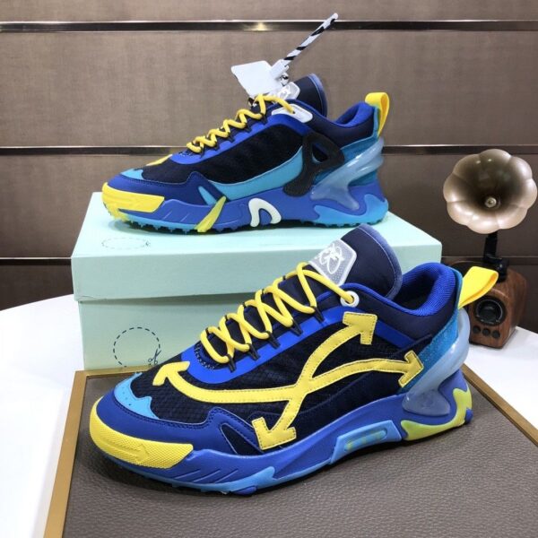 sy_no_8491BDF4EA6270C901488C007031DA20_4 Blue & Yellow Retro Trail Sneakers