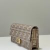Fendi Baguette Chain Wallet – Gray Denim