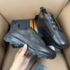 Dark Brown Textured Leather Vibram® Lug-Sole Slip-On Sneakers