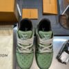 Louis Vuitton LV Trainer Green Suede & Pink Retro Sneakers