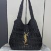 sy_no_84EC380892E230C9EE15EC50C97C1962_4 YSL Small Icare Woven Tote – Black & Gold