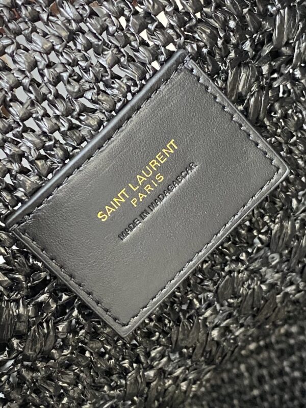 sy_no_84EC380892E230C9EE15EC50C97C1962_8 YSL Small Icare Woven Tote – Black & Gold
