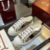 sy_no_8522B7535EA13FFE7F63FBC3CBF17E71_3 Gucci Re-Web Sneaker in Beige GG Canvas with Green & Red Web