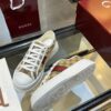 sy_no_8522B7535EA13FFE7F63FBC3CBF17E71_5 Gucci Re-Web Sneaker in Beige GG Canvas with Green & Red Web