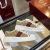 sy_no_8522B7535EA13FFE7F63FBC3CBF17E71_6 Gucci Re-Web Sneaker in Beige GG Canvas with Green & Red Web