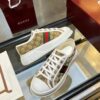 sy_no_8522B7535EA13FFE7F63FBC3CBF17E71_7 Gucci Re-Web Sneaker in Beige GG Canvas with Green & Red Web