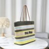 Miu Miu Women's Large Woven Fabric Tote/Shoulder Bag