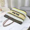 Miu Miu Women's Large Woven Fabric Tote/Shoulder Bag