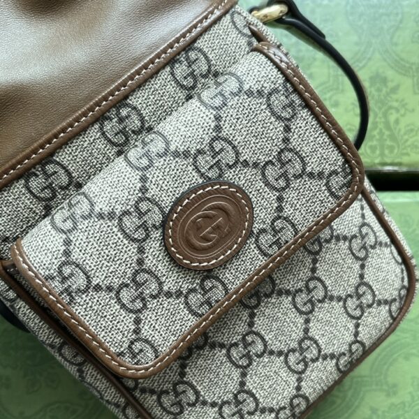 sy_no_85C4482066EDF53BE7EFF970EAC49155_6 Gucci Interlocking G GG Supreme Mini Drawstring Bucket Bag – Brown