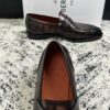 sy_no_8622057DA99BAC33E9B7E1C42F8959E6_6 Tobacco Brown & Dark Coffee Crocodile-Embossed Patina Penny Loafers