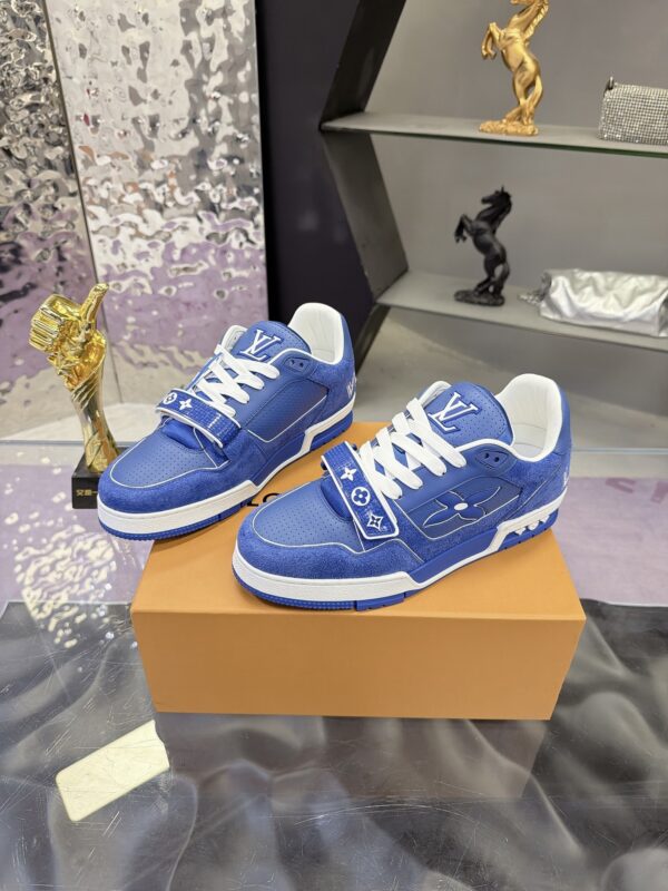 sy_no_8636F688ECFA5F6A4E6A512DD6094EB4_2 Royal Blue Suede Velcro Retro Basketball Sneakers