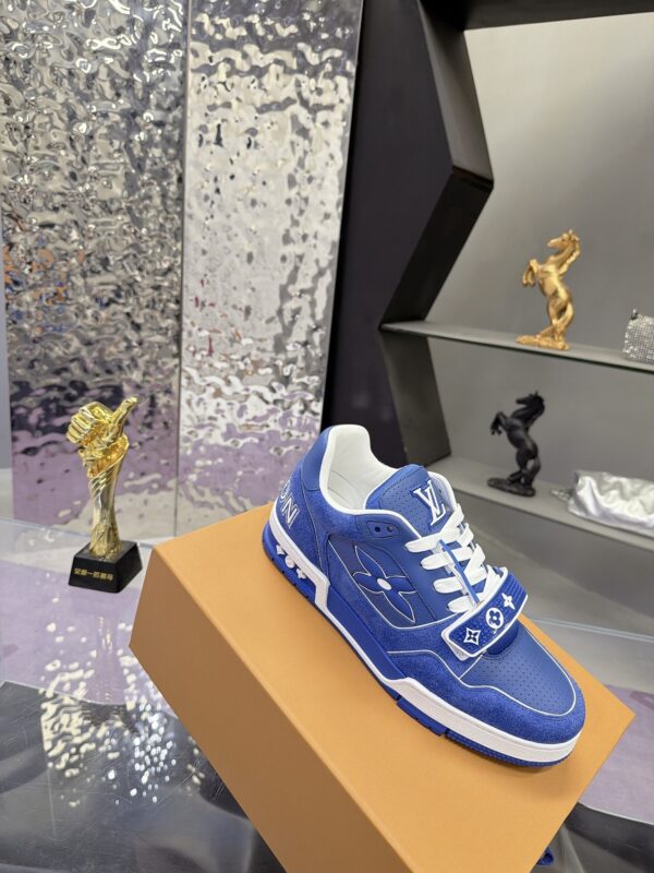 sy_no_8636F688ECFA5F6A4E6A512DD6094EB4_4 Royal Blue Suede Velcro Retro Basketball Sneakers