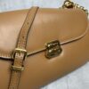sy_no_86C4F40EBCF746C5C1DAB1F98C6B6EB6_4 Brown Smooth Leather Gold-Hardware Flap Shoulder / Crossbody Bag