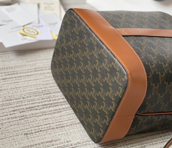 sy_no_86DF74CD0D0649AF4181CAD6F61F14EB_3 CELINE Women's Triomphe Canvas Small Bucket Bag (Shoulder/Crossbody)