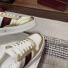 sy_no_86FA7790F9D44F194E522EA0D4CC5C71_8 Gucci Re-Web Sneaker in Metallic Gold & White Leather with Web Stripe