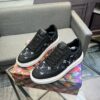 sy_no_870F345387F75C448563A06F041C1BDF_1 Louis Vuitton Monogram Jacquard Canvas & Black Leather Low-Top Sneakers